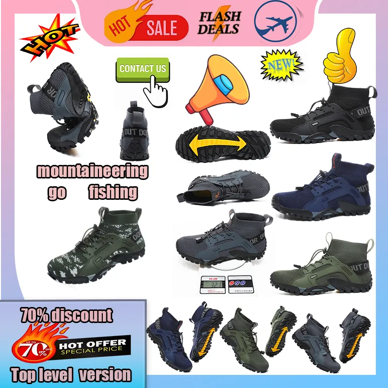 Designer Platform Hiking Shoes Men Woman wear-resistant anti slip Rubber breathable soft soles Flat outdoor Training sneakers trainer Casual shoes