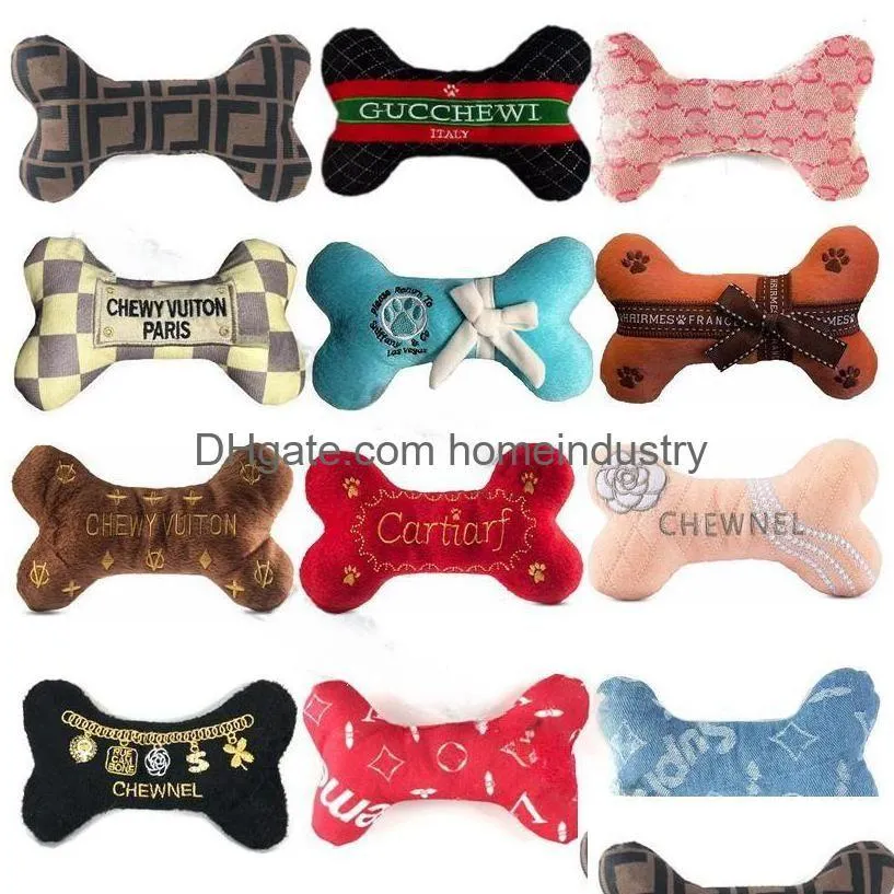 Jouets pour chiens à mâcher Jouets pour chiens à mâcher Designer Fashion Hound Collection Unique Squeaky P Bone Passion pour accessoires chiots petits chiens Par Dhziu