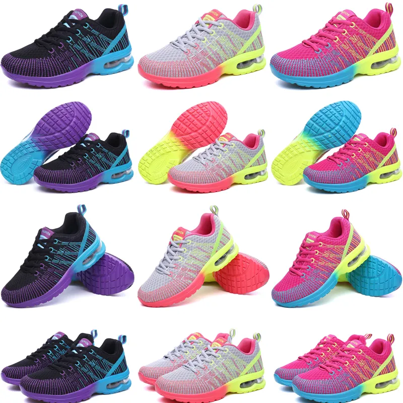 zapatillas para correr al por mayor entrenadores para mujeres zapatillas deportivas cien huecos negros morados rosa rojo rosa tamaño 35-42