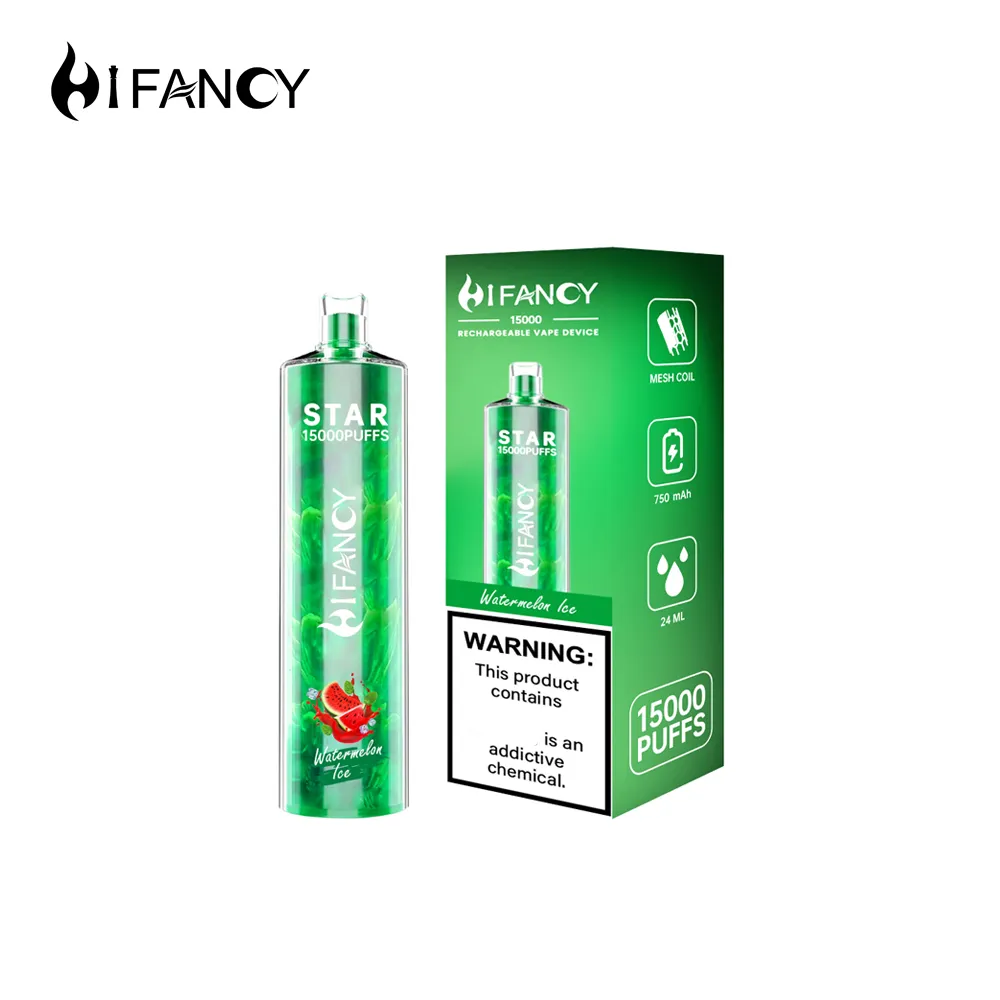 Partihandel engångsvapspenna HIFANCY PULD 15000 PULDS 0/2/5% NIC VAPES ELEKTRONISK CIGARETT DISPOBLE PULD BAR PULD 5K RANDM E Cigarettångare