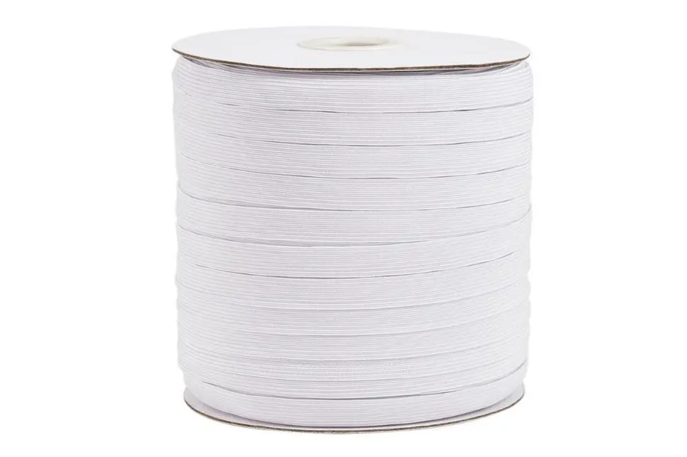 1roll Flat Elastic Cord Stretch Rope Sewing Thread WhiteBlack 4568101214mm Handmade Multiple Function4713723