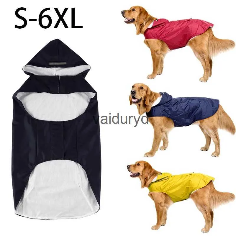 Odzież psa odblaskowa płaszcz przeciwdeszczowy wodoodporne ubrania dla psa dla małych dużych psów płaszcz deszczowy Golden Retriever Raincape Pug Chihuahua Pet Ponchovaiduryd