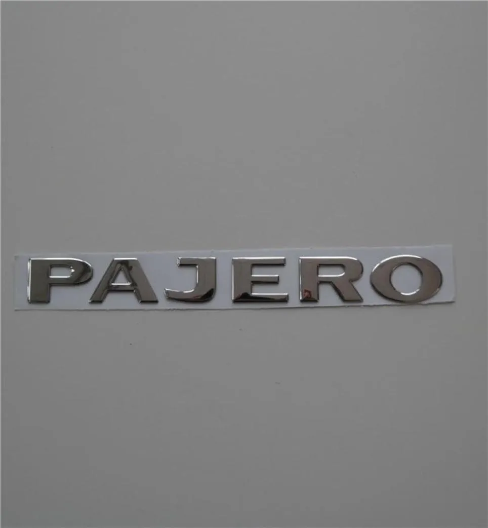 2 pcsset ABS 3D Silver Pajero Car Emblem Badge Body side Logo Decal Rear Sticker Accessories Decoration4250697