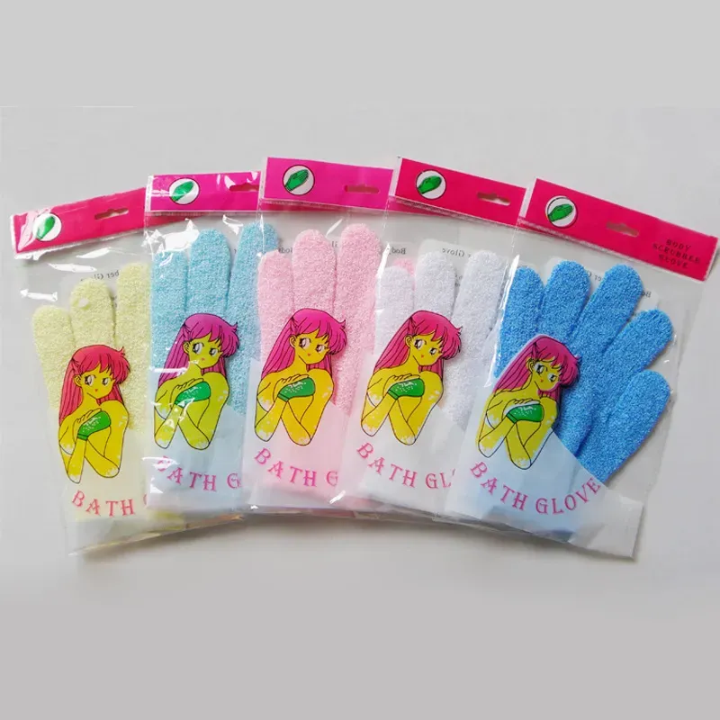 Exfoliating Bath Glove Body Scrubber Gloves Nylon Shower Gloves Body Spa Massage Dead Skin Cell Remover