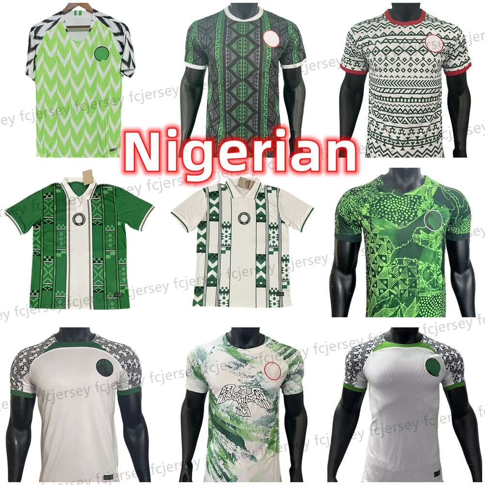 Maillots de football 18 19 22 23 24 Maillot de football nigérian homme OKOCHA KANU Nigeria BABAYARO UCHE joueur maillot kits de pied Train camiseta futbol rétro Afrique