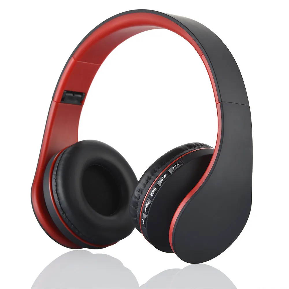 OEM WH811 4 em 1 Bluetooth3.0 Fones de ouvido Suporta fones de ouvido dual mod com e sem fio MP3 Player Rádio de música FM para smartphones, computador, TV, console de jogos