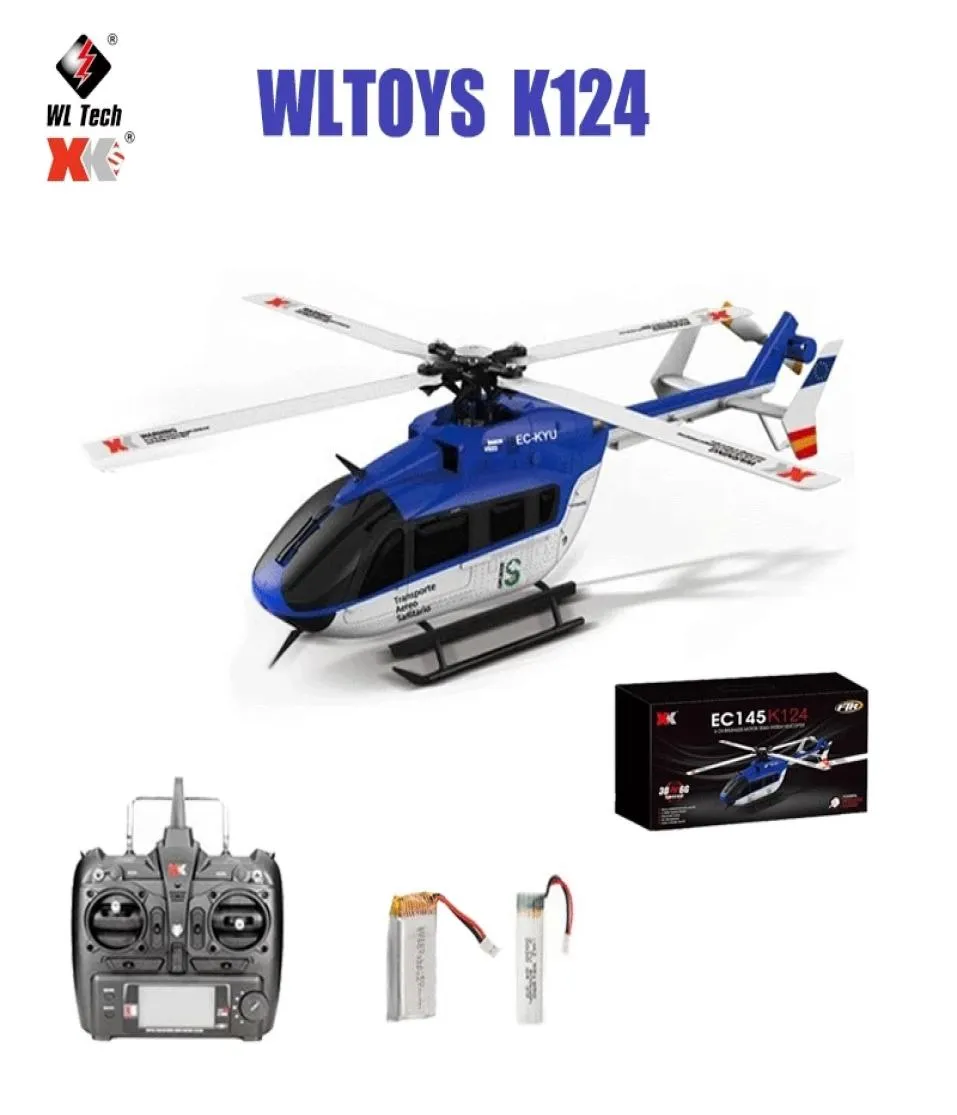 Original WLtoys XK K124 RC Drone 24G 6CH 3D 6G Modo Simuladores Brushless RC Quadcopter Helicóptero Brinquedos de controle remoto para crianças Gi2316329