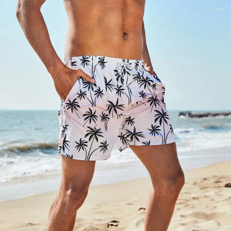 Pantalones cortos para hombres Playa 2024 Verano Secado rápido Impreso Trajes de baño Trajes de baño para hombre Transpirable Casual Deporte Natación Troncos