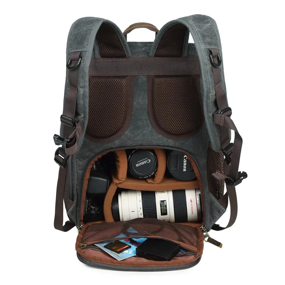Akcesoria Batik Canvas Fotografia Kamera Backpack Tripod Waspled Water -Oporty Lens Case for Nikon/Canon/Sony SLR Camera Akcesoria