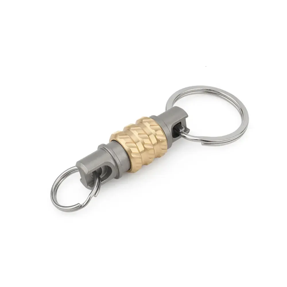Alloy Brass Keychain Rotating Key Ring Outdoor Small Tool EDC 240112