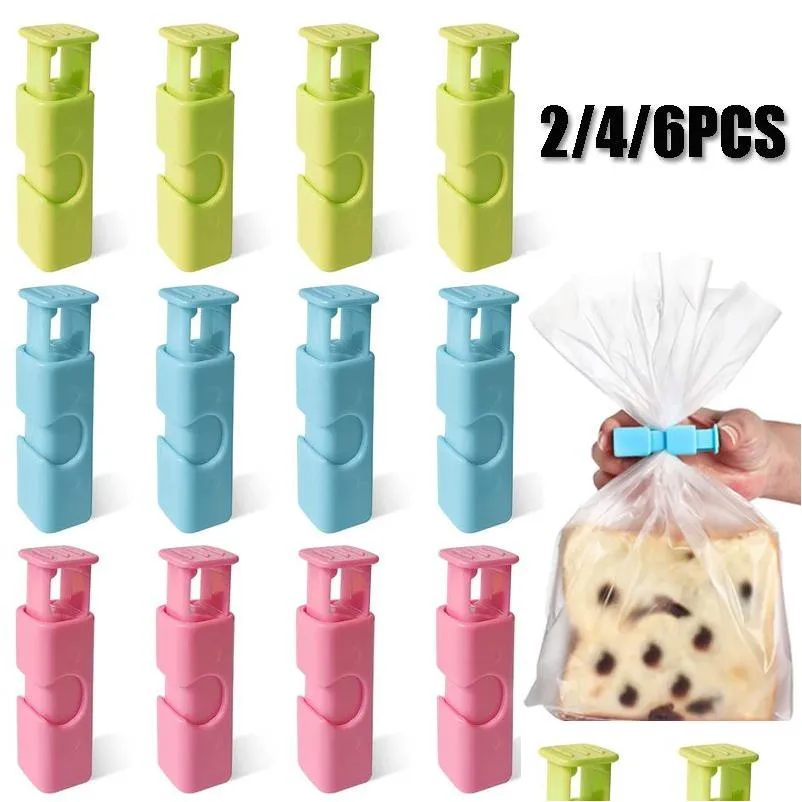 Clips de sac Clip d'étanchéité Conservation des aliments Snack Frais Stockage Joint Scellant Pince Cuisine Outil HH401 Drop Livraison Maison Jardin Housekee Dhvxa