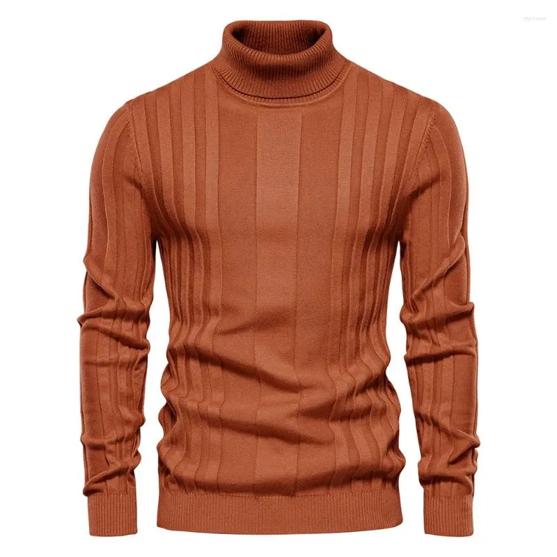 Männer Pullover 2024 Herbst Rollkragenpullover Mode Lässig Stricken Warme Basis Shirt Einfarbig Pullover 225