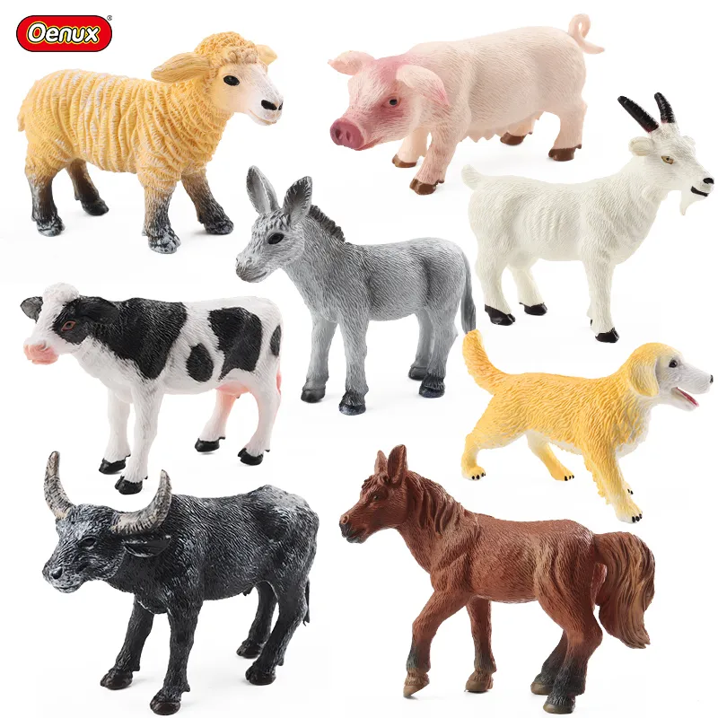 OENUX FARM MODEL SYMULACJA KOM KOM KOGA DONKEY PIESOWA Pies Figury Pultry Animals Figurine Education Piękny prezent dla dzieci