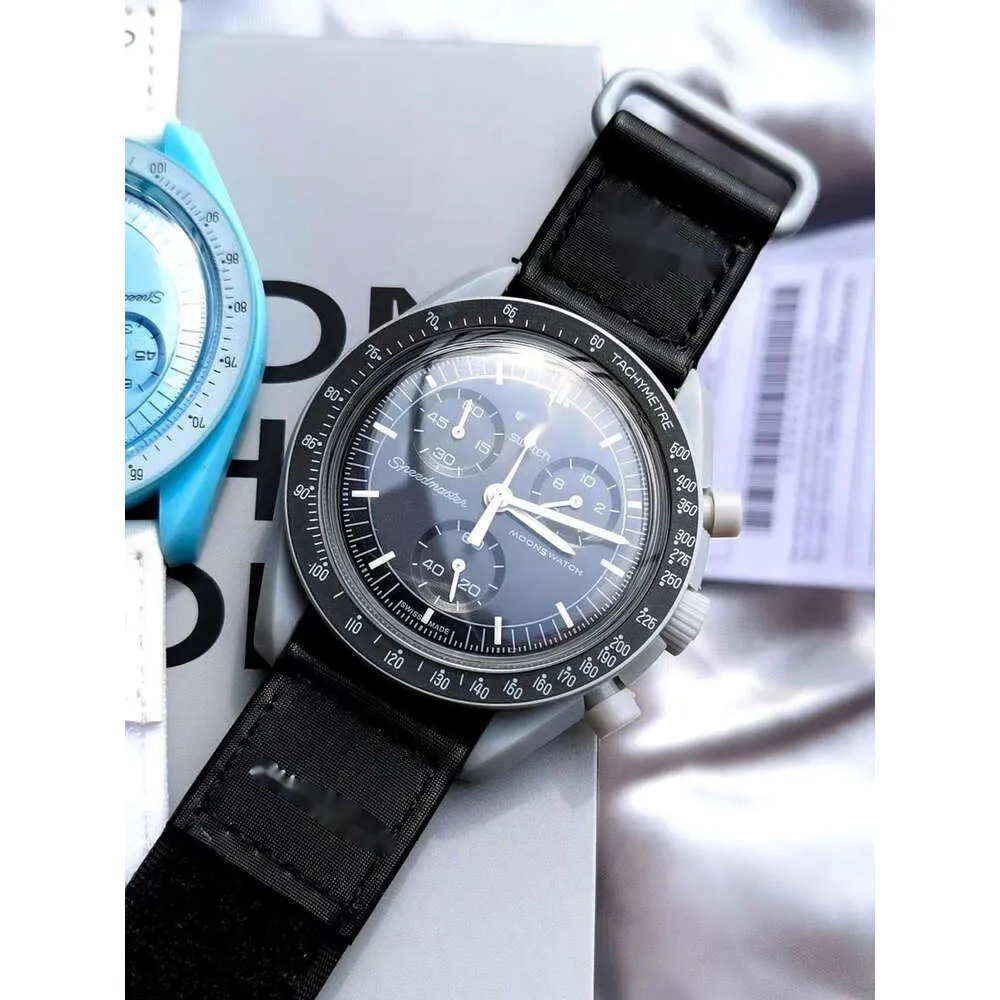 Moonswatch Watchmen Bioceramic Luxury Moonswatch Quarz Chronograph Watch 5a High Quality Wristwatch Designer Omegawatch All Dial Work Womenwatch Montre 0N5G