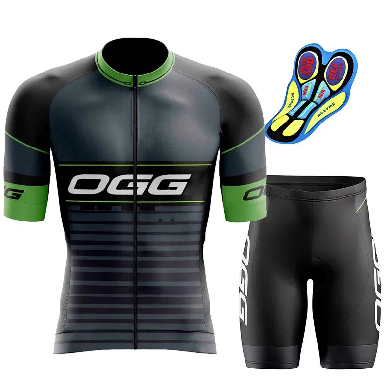 Cykeltröja shorts för män högkvalitativa bibbyxor med 20d gel padade korta ärmar svart 240113