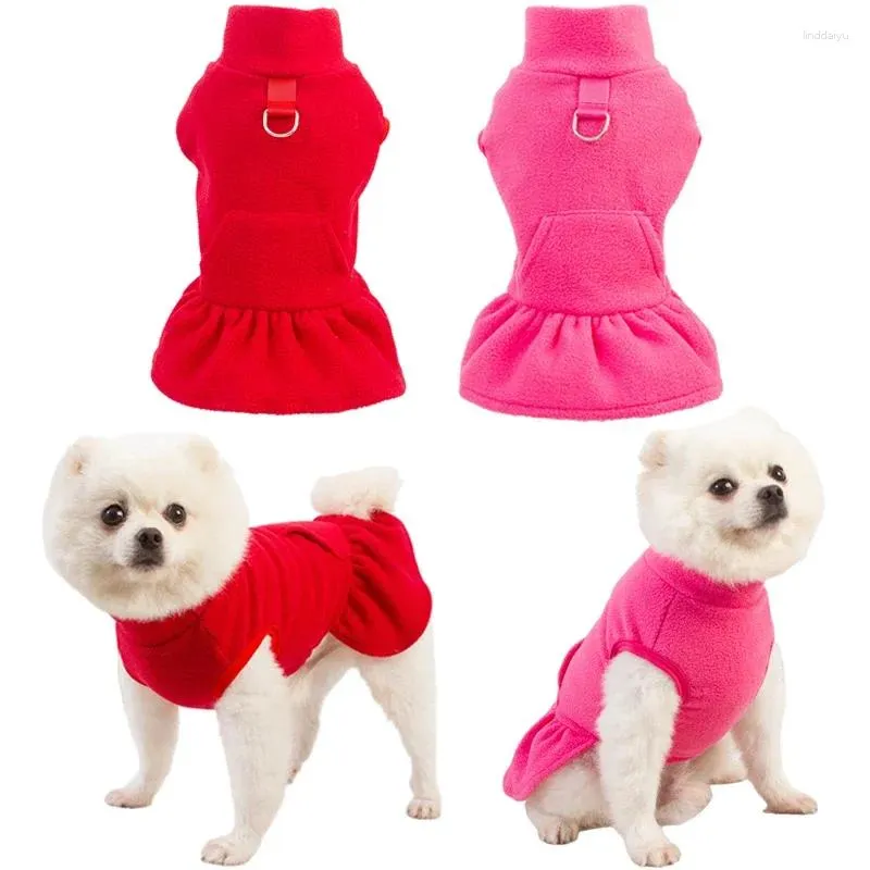 Dog Apparel Winter Warm Fleece Skirt Puppy Princess Dress For Small Dogs Cats Clothes Pet Yorkies Chihuahua Pomeranian Costumes