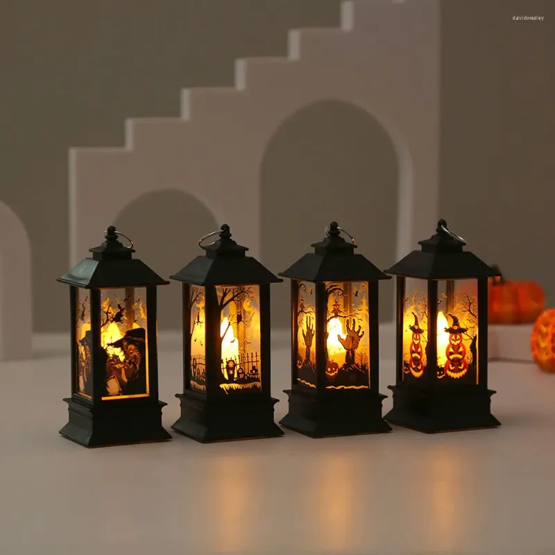 Luci notturne Elettricità Lanterna di Halloween portatile Luce decorativa per festival spaventoso facile per la casa