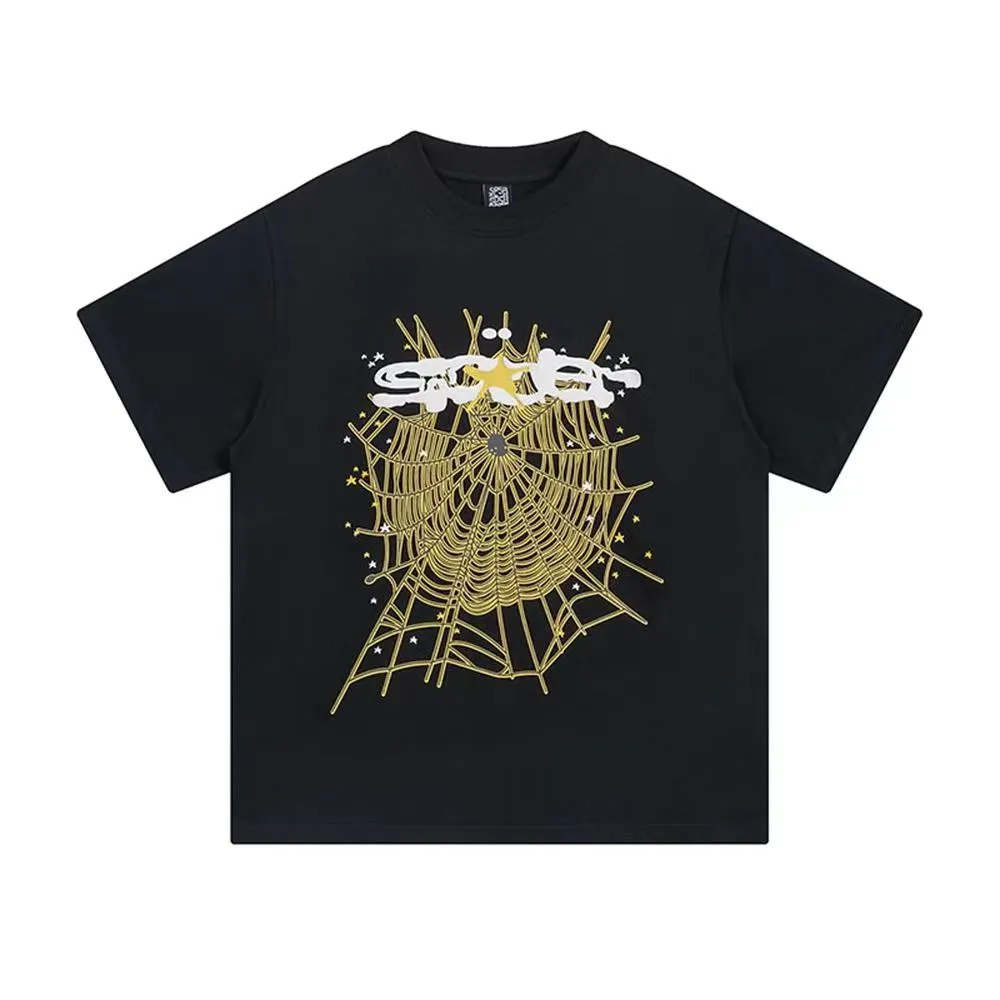 メンズTシャツY2K Tシャツスパイダー555ヒップホップカニエスタイルSP5DE 555555 TSHIRT SPIDERSジャンパーヨーロッパとアメリカの若い歌手半袖Zjar