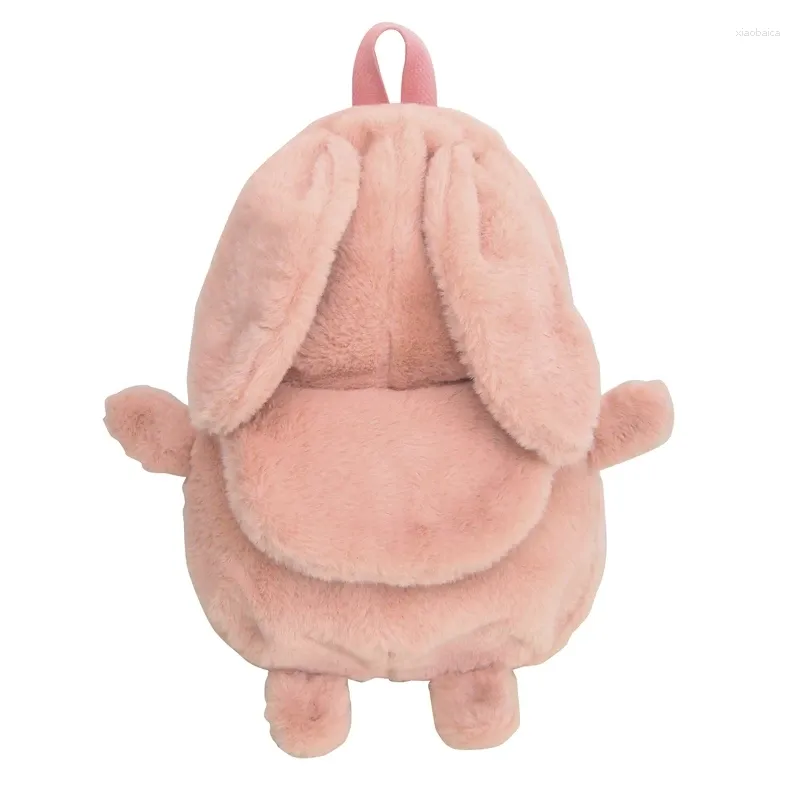 Schultaschen Koreanische Nette Kleine Rucksack Cartoon Plüsch Mädchen Rucksack Frauen Flauschige Tiere Eine Schulter Geldbörse Student Rosa Schultasche