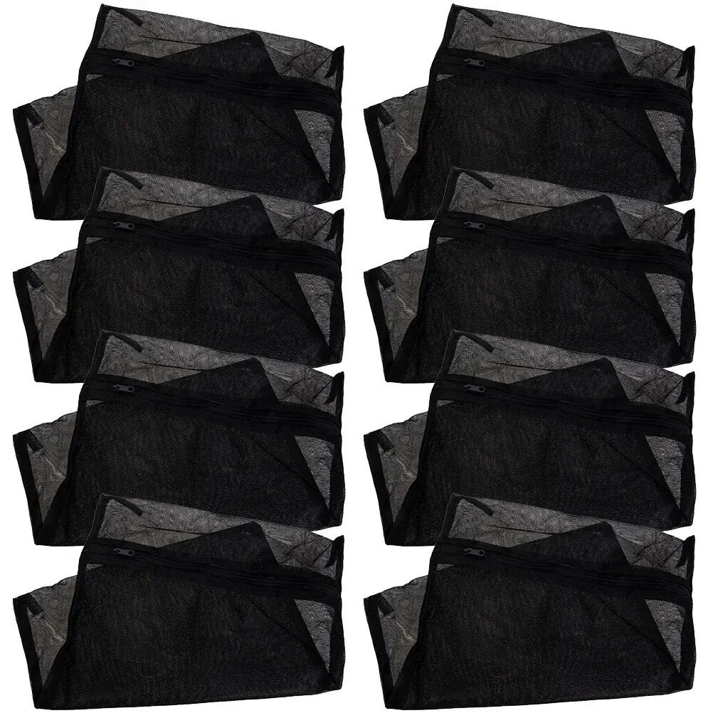 8 Pcs Black Laundry Bag Lingerie Mesh Bags Washing Machine Sock Protective Polyester Travel Garment Delicates 240112