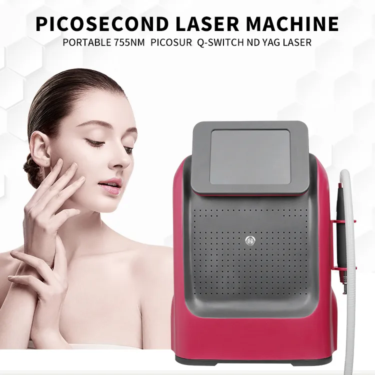 2024 Uso clinico Q Switched Nd Yag Laser Sbiancamento della pelle Pigmento Lavatrice per tatuaggi 1064nm 1320nm 532nm 755nm Dispositivo di rimozione del tatuaggio indolore