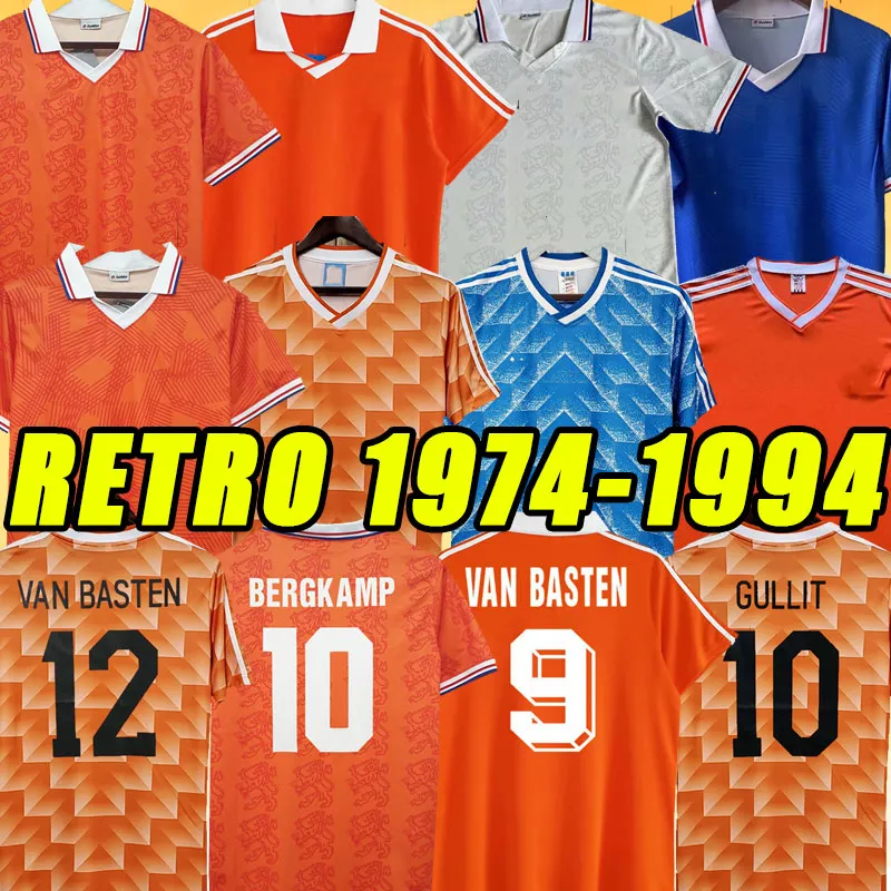 GULLIT RETRO NETHERLAND SOCCER JERSEYS 90 92 1986 1988 1989 1991 1994 1990 1992 86 88 89 91 94 92 Van Basten V.Persie Holland Vintage Football Shirts Classic Rijkaard