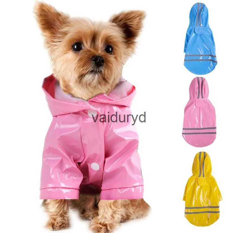 Hundebekleidung Sommer Outdoor Welpen Haustier Regenmantel S-XL Kapuzenpullover Wasserdichter ets PU-Regenmantel für Hunde Katzen Bekleidung Kleidung Wholesalevaiduryd