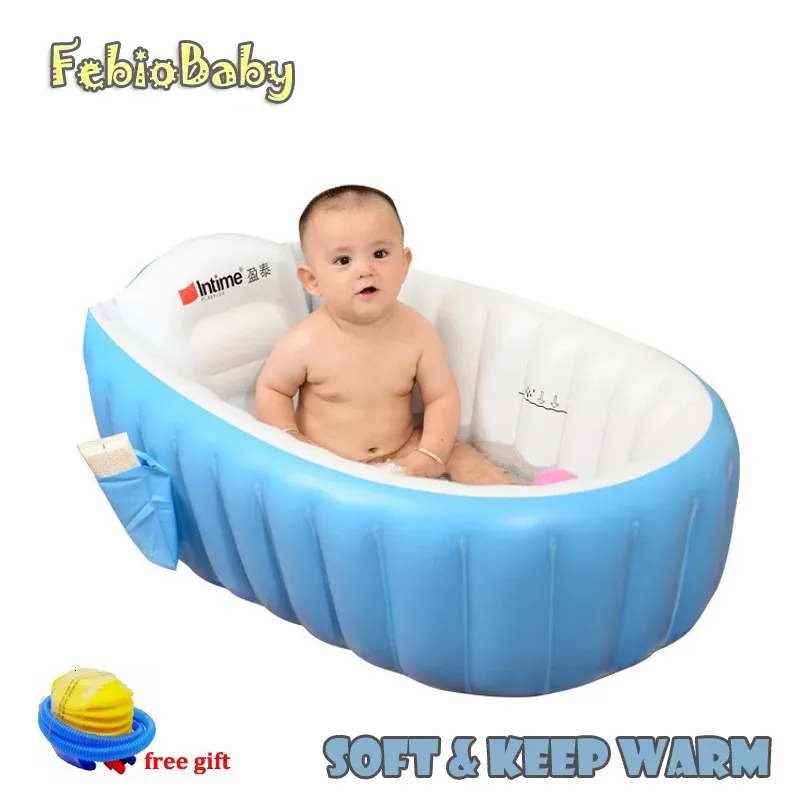 Portable bathtub inflatable bath tub Child tub Cushion Warm winner keep warm folding Portable bathtub With Air Pump Free Gift 240112