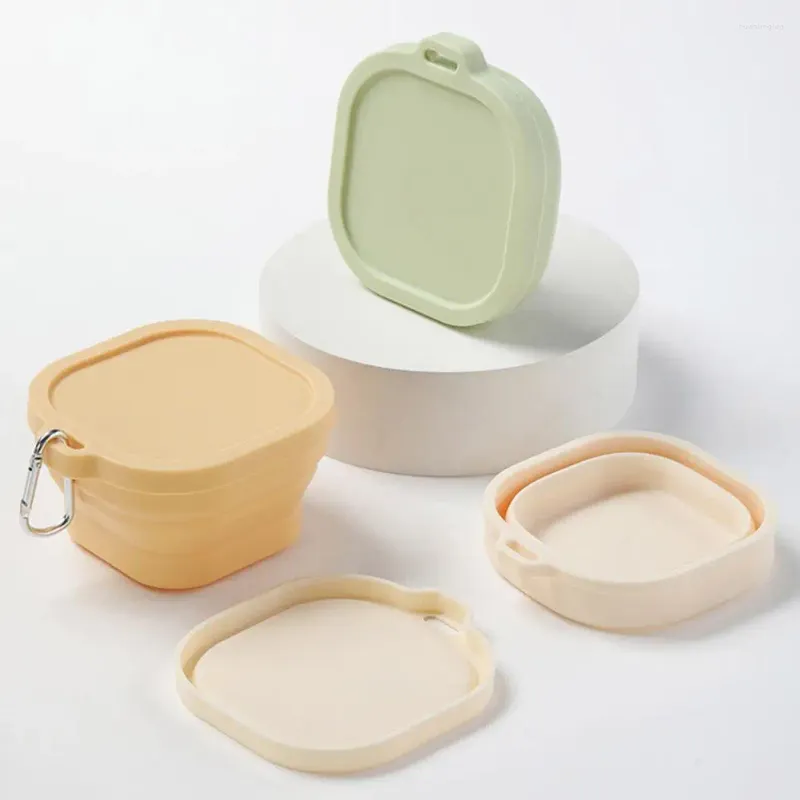 Bowls Reusable Silicone Bowl Portable Multifunctional Set For Travel Outdoor Picnics Kids Lunch Boxes Non-slip Foldable