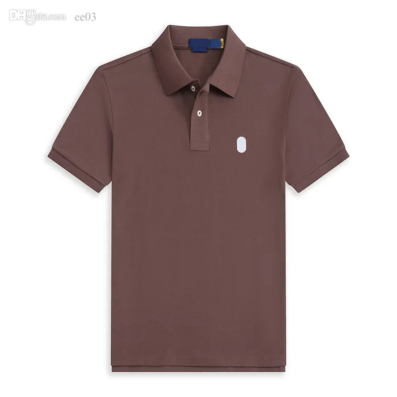 Качественная бренда пони вышивка мужские рубашки дизайнерская рубашка для рубашки Standing воротника Cotton Fashion Mens Women Polo