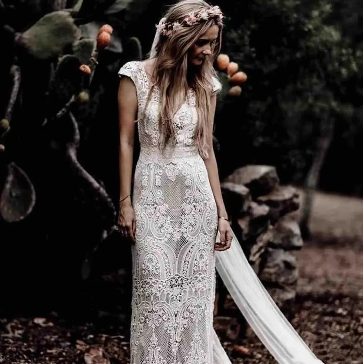chinese dress ladies Vintage Lace Ball Gown Wedding Dresses Long Sleeve – Lisposa main image 0