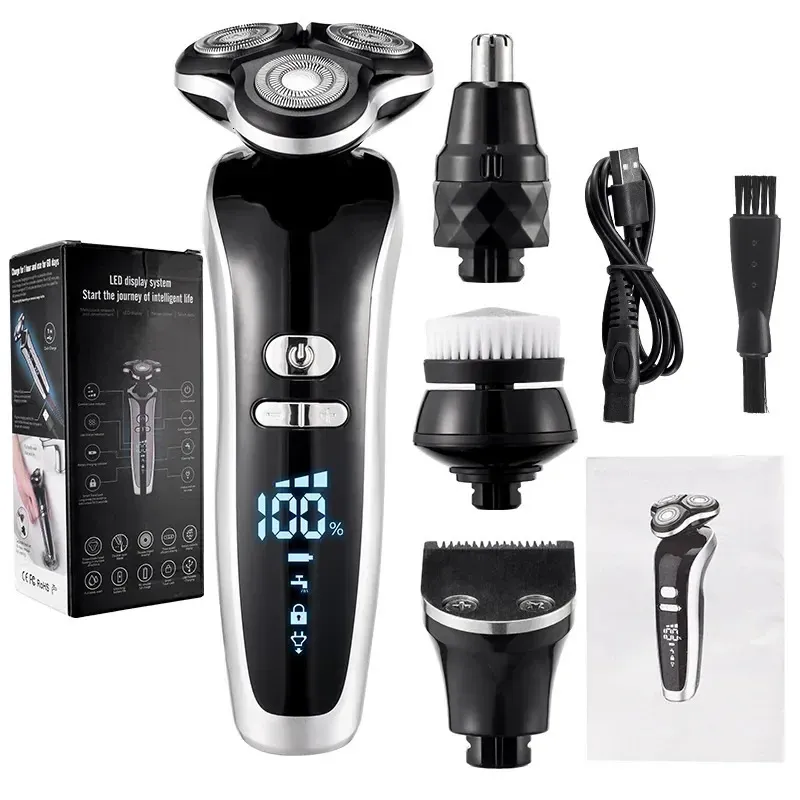 Electric Shaver 4D For Men Hair Clipper USB Rechargeable Professional Trimmer Cutter for Adult Razor 240112