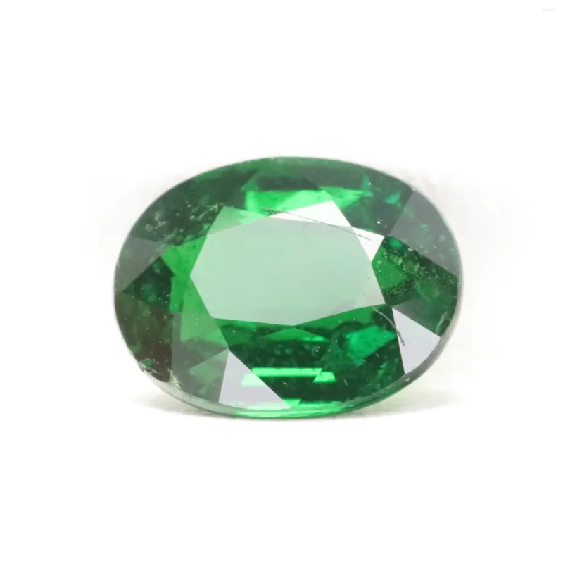 Diamanti sciolti Pietra preziosa 2,45 ct Granato Tsavorite ovale 7,08X9,14X4,30 mm Anello personalizzato privato Orecchino pendente Pietra principale Naturale non trattata