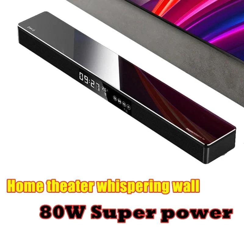 Alto-falantes Home Theater TV Soundbar 80W sem fio Bluetooth Speaker Subwoofer com relógio LED Display NFC Music Center Caixa de Som Sound Bar