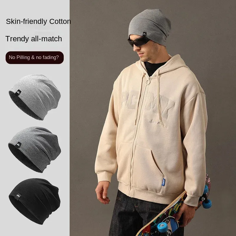 Trucker Hats Autumn Winter Models Of Warm Knitted Pile Cap Men Outdoor Travel Windproof Cold Versatile Casual Ear Protection Hat