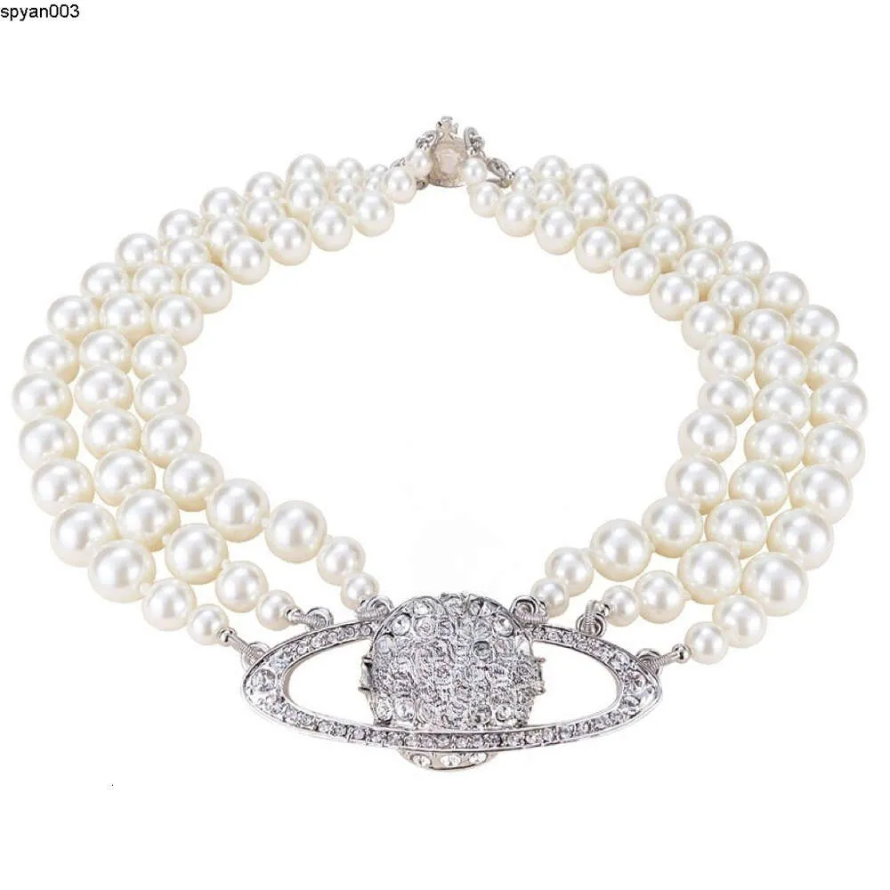 Projektanta marki naszyjnik Pearl Diamond Choker Party Biżuteria