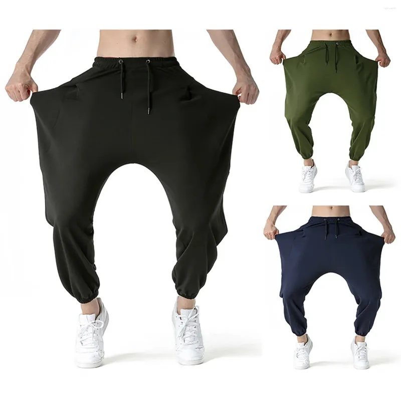 Men's Pants Fashionable Casual Harlan Large Pocket Flying Loose Outdoor High Waist Open Back Jumpsuit Foam House