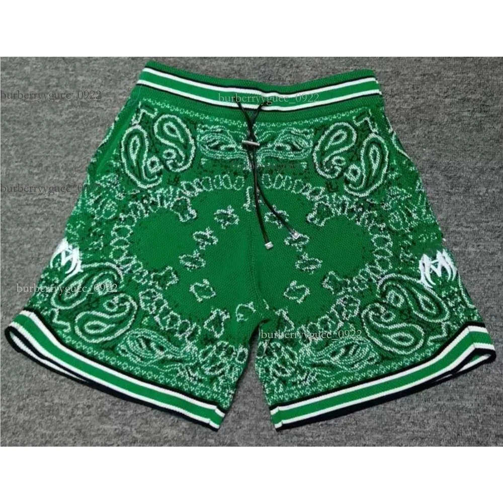 Дизайн моды мужские шорты дизайнеры повседневная зеленая баскетбольная кашемирная вышивка