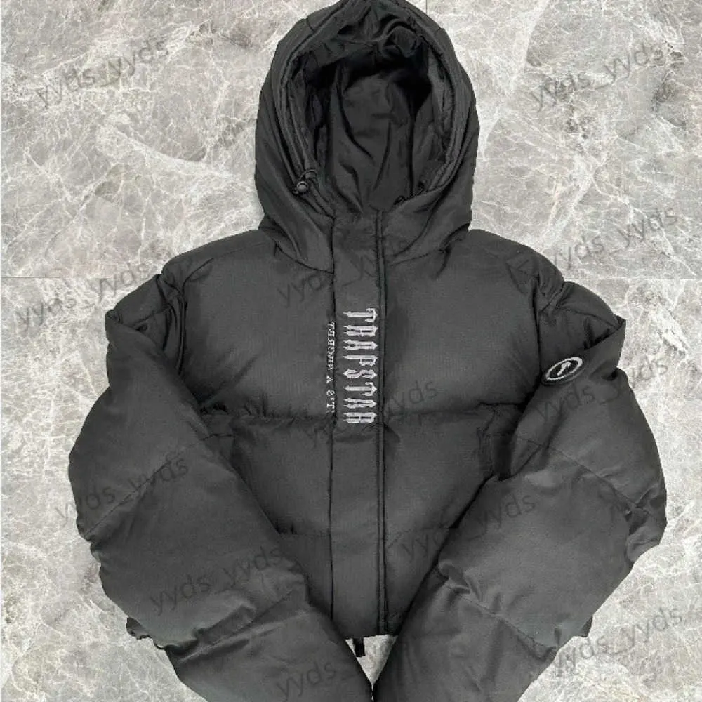 남성용 파카스 수제 트랩 타르 영감을받은 검은 낙하산 재킷 트랩 스트orrt-str drecoded hooded puffer 2.0 재킷 트랩-타르 복구 재킷 트리플 블랙 t240112