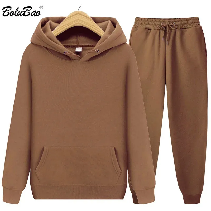 BOLUBAO, conjuntos para hombre, sudaderas con capucha, pantalones de otoño, Sudadera con capucha, pantalones de chándal, moda ajustada, jersey de Hip Hop, conjunto masculino con capucha 240112