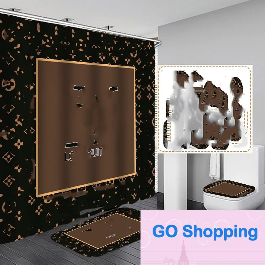 DHgate.com:Luxury 3-Piece Bathroom Set: Shower Curtain, Bath Mat, and Toilet Cover:Home & Garden