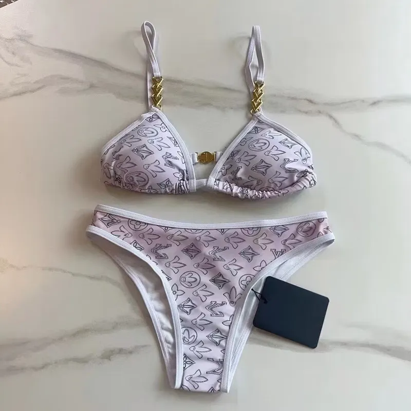 Women Bikini Set Bur Sexy Clear Pasp Kształt Swimsuits Projektanci Kąpiel Kąpiel Kąpiec Modna plażowa ubrania letnie ubrania dla kobiet w wieku kąpielowym Biquini L600