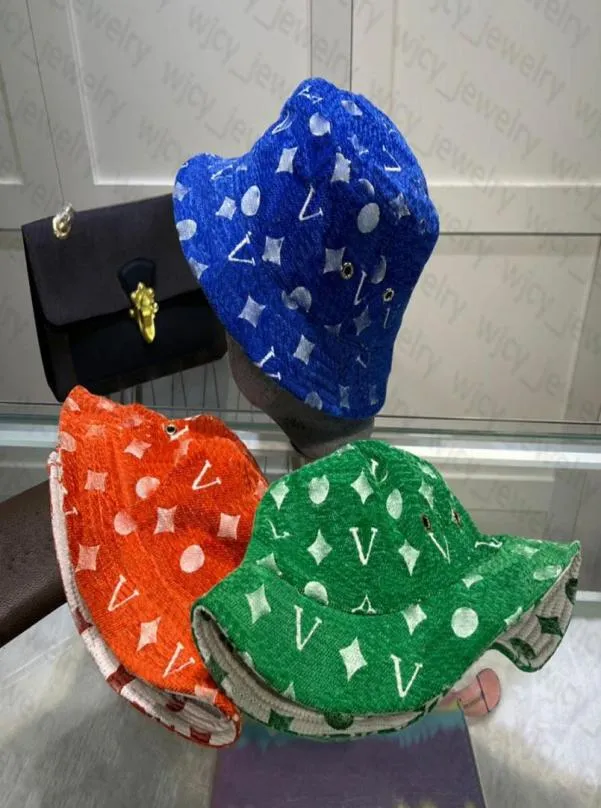 Fashion Hats Bucket Hat Flat Cap Flower Letter Design for Mens Woman 3 Color Top Quality8569791