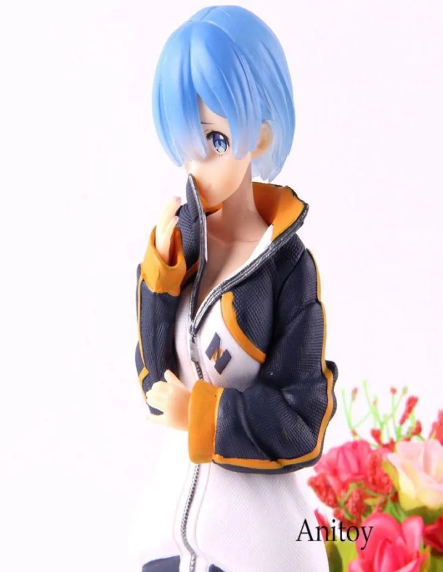 Rezero Kara Hajimeru Isekai Seikatsu Rem Figure Casual Ver Anime Rem Action Figure PVC Collectible Model Toy T2003219990561