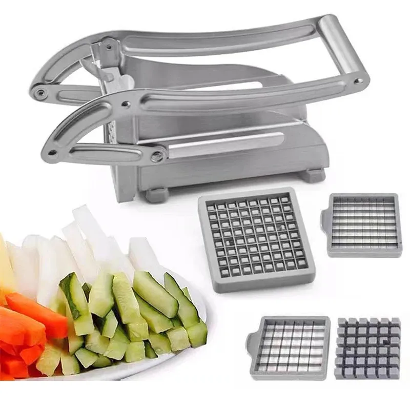 Multifunktionellt rostfritt stålklippta grönsaker Cutter Tool Potato Machine Potato Cut Gurber Fruits and Grönables Cooking Tool 240113