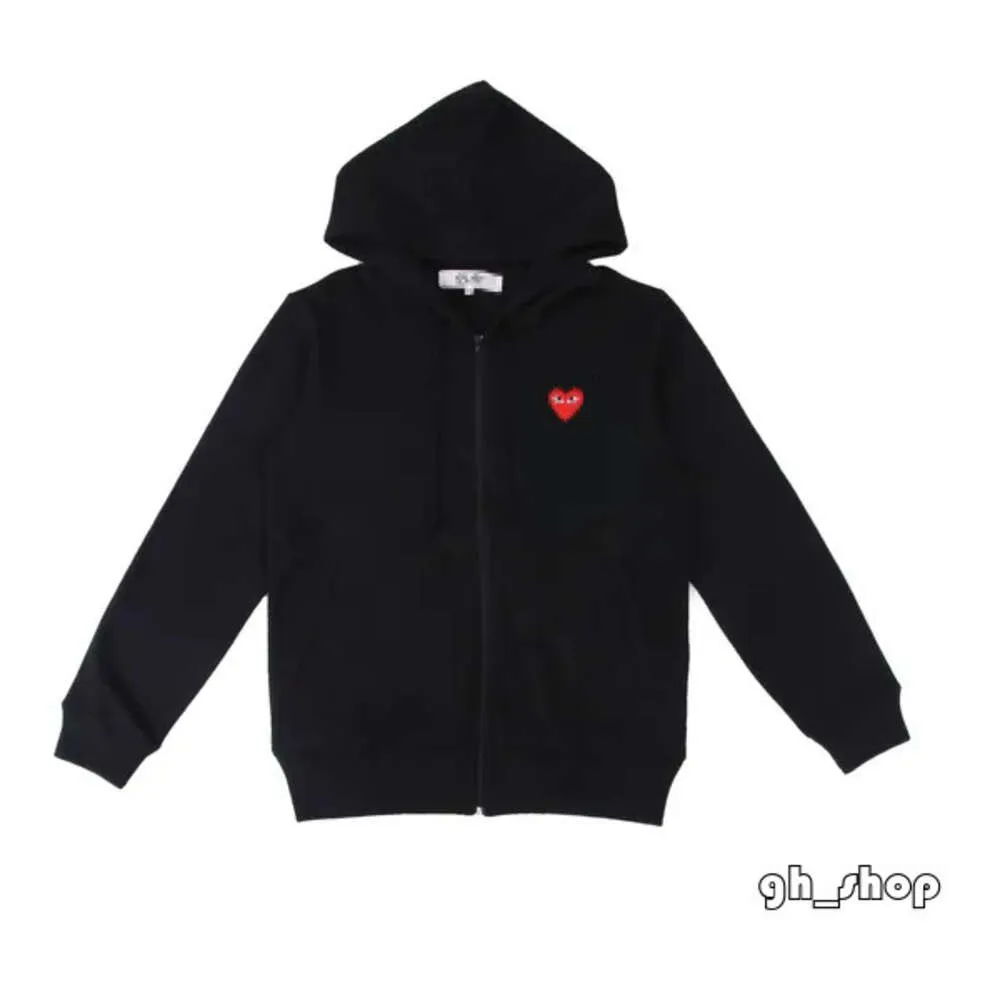 Commes Hoodie Men's Hoodies Sweatshirts Designer CDGS Hoodie Com Des Garcons Spela Sweatshirt CDG Red Heart Zip Up Hoodie Brand Navy Size XL Play Hoodie 3469