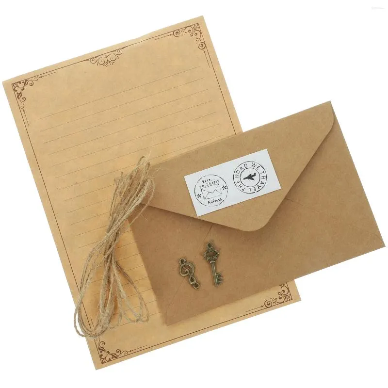 Envoltura de regalo Viajeros en blanco Cuaderno Insertar página DIY Postal Sobre de palabra para cuadernos de escritura de letras