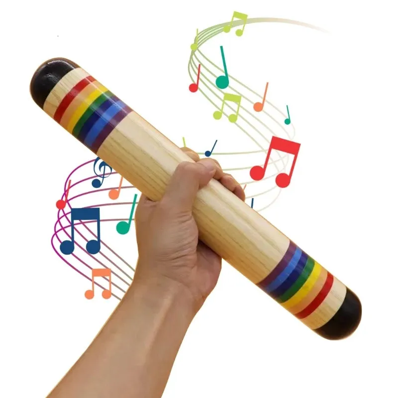 Wooden Rainstick Rainmaker Musical Instrument Toy for Kids Hand Shake Rain Shaker Music Game Educational Rattle Baby 240112