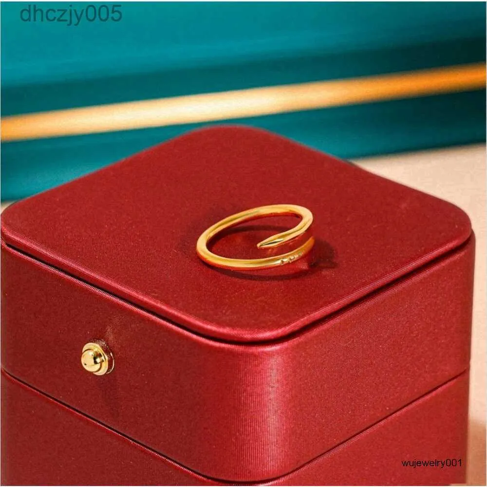 Luxo clássico anel de unhas designer moda unisex manguito casal pulseira ouro jóias presente do dia dos namorados 8e27