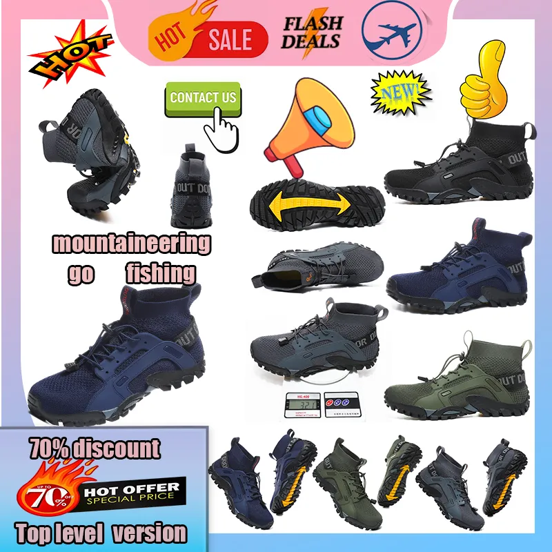 Zapatos de senderismo con plataforma informal de diseñador para hombre y mujer, tela de malla antideslizante resistente al desgaste, zapatos de rastreo de arroyo de secado rápido, zapatillas de montaña para acampar al aire libre
